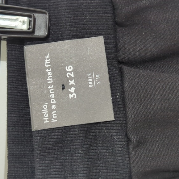 Under 5'10 black fusion twill joggers size 34 X 26 - Picture 2 of 4